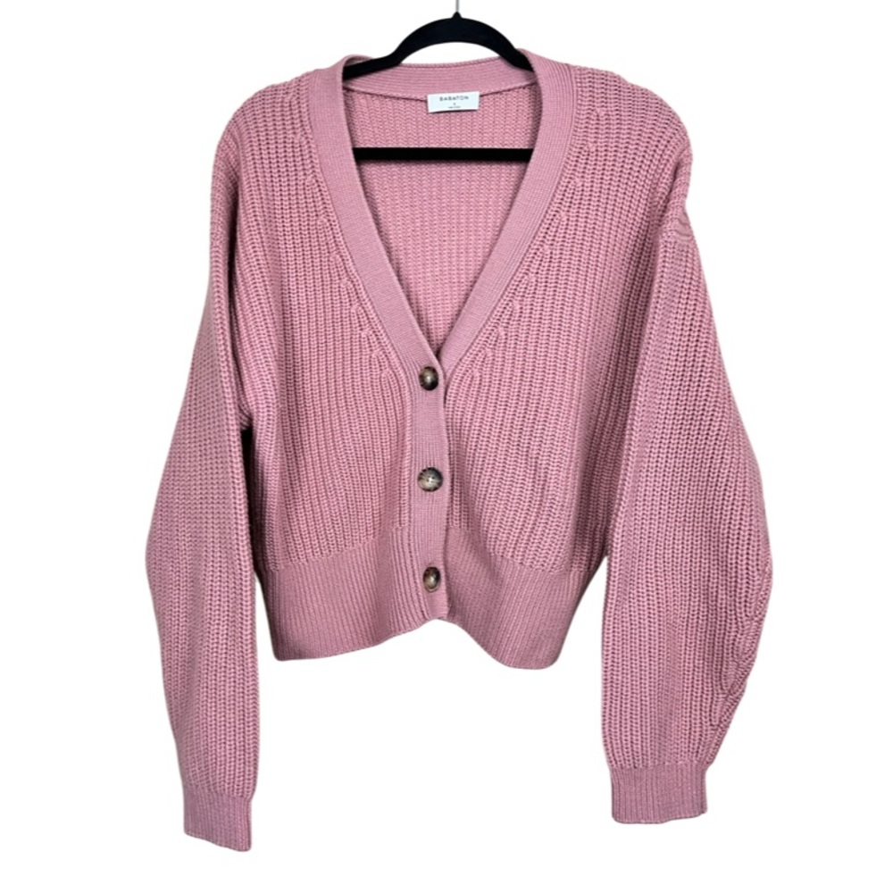 Aritzia Babaton Canberra Wool Cardigan Blush